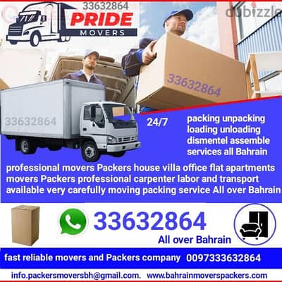 pride movers Packers company in Bahrain 33632864 WhatsApp