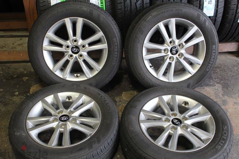 hyundai sonata 2017 original wheels with tyres 0