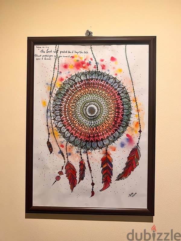 Mandala art / painting ( handmade by me) A3 size laminated 0