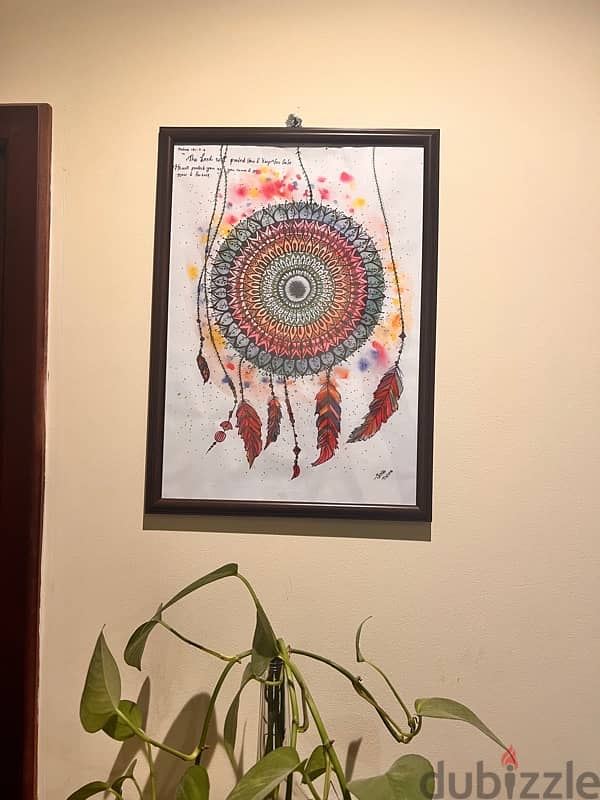 Mandala art / painting ( handmade by me) A3 size laminated 1