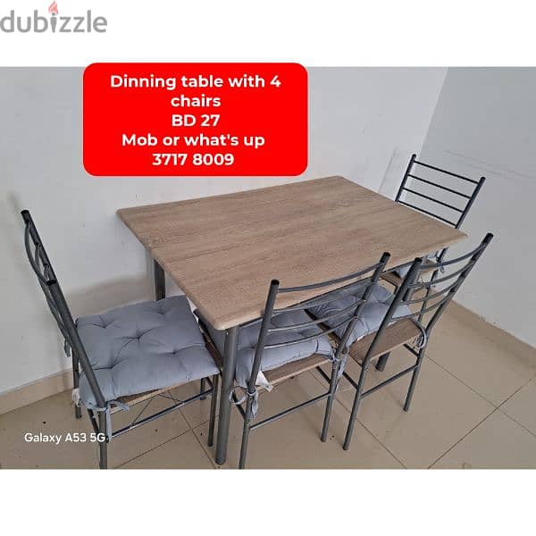 6 chair dinning table and other household items for sale with delivery 6