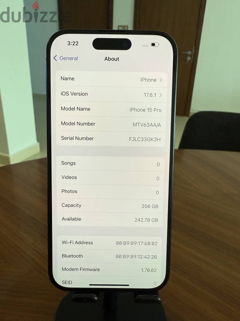 iPhone 15 pro 256 GB - BHD 350 3