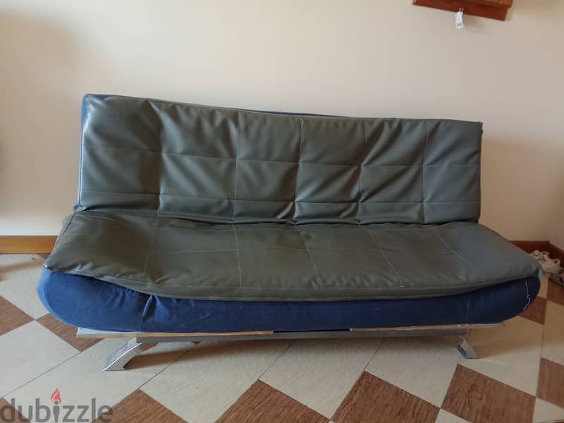 Leather sofa bed for sale 1