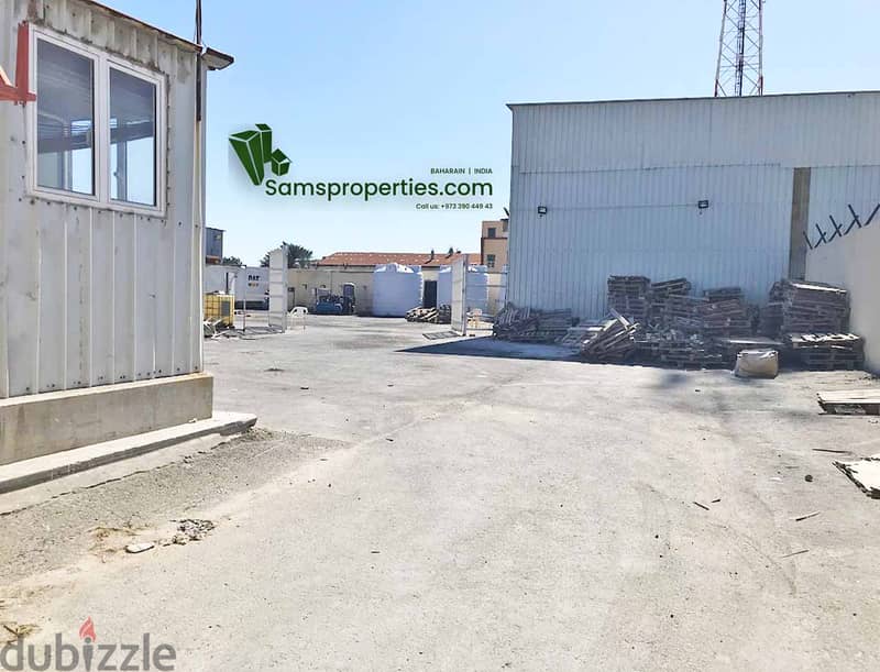 Bahrain yard rent with warehouse, workshop, Office,  Accommodation 1