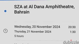 SZA Concert Tickets (two) at Al Dana Amphitheatre Bahrain on 20Nov24 0