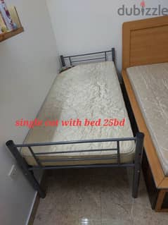 iron cot with bed 0