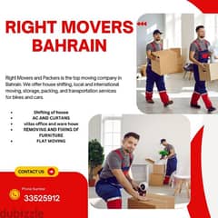 Right Movers Bahrain House office store shop villa restaurant shifting 0