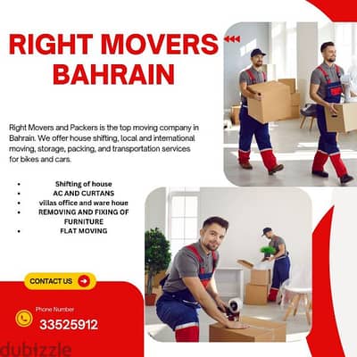 Right Movers Bahrain House office store shop villa restaurant shifting