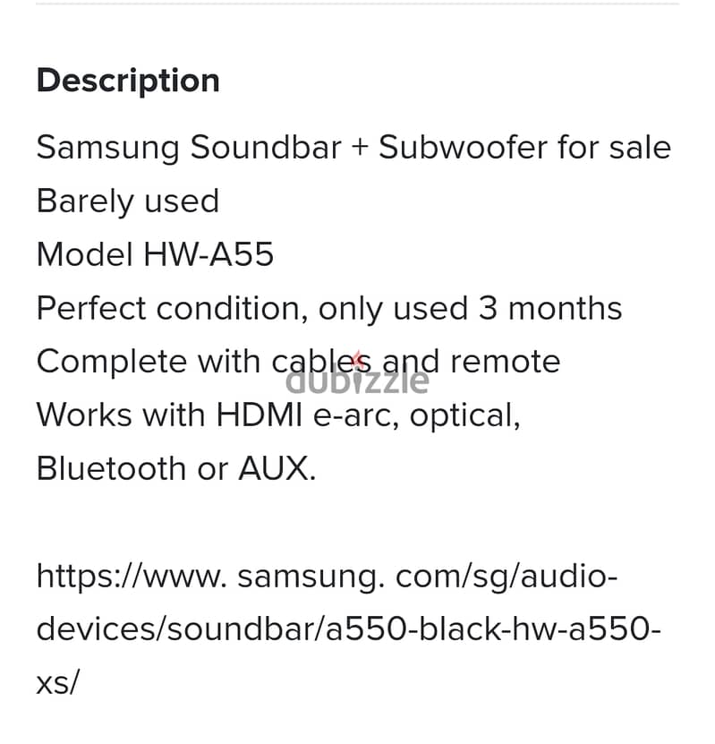 Samsung sound bar with subwoofer 3