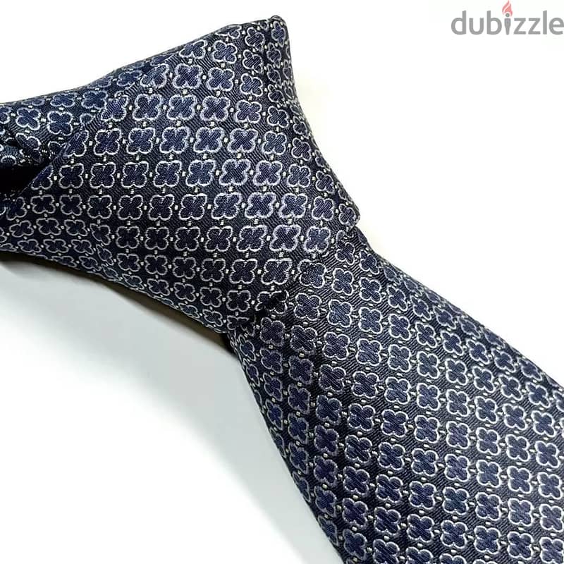 Lv blue monogram tie 0