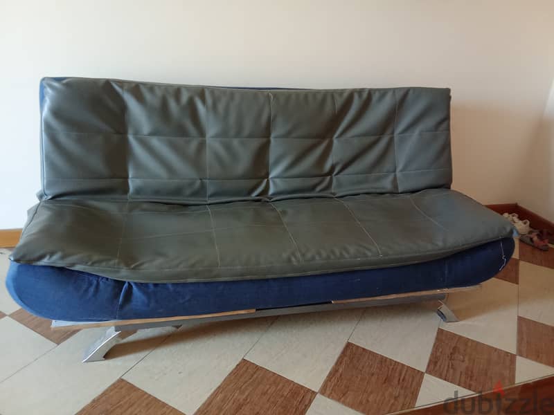 Leather sofa bed 0