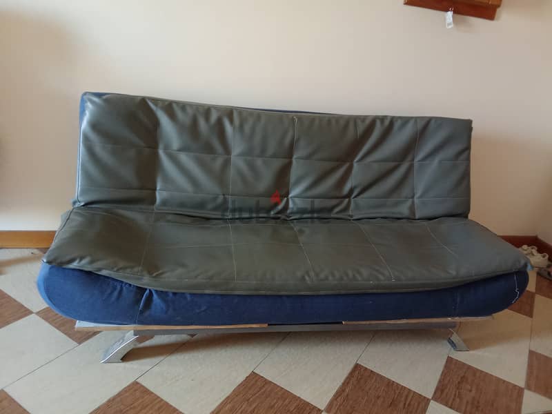 Leather sofa bed 2