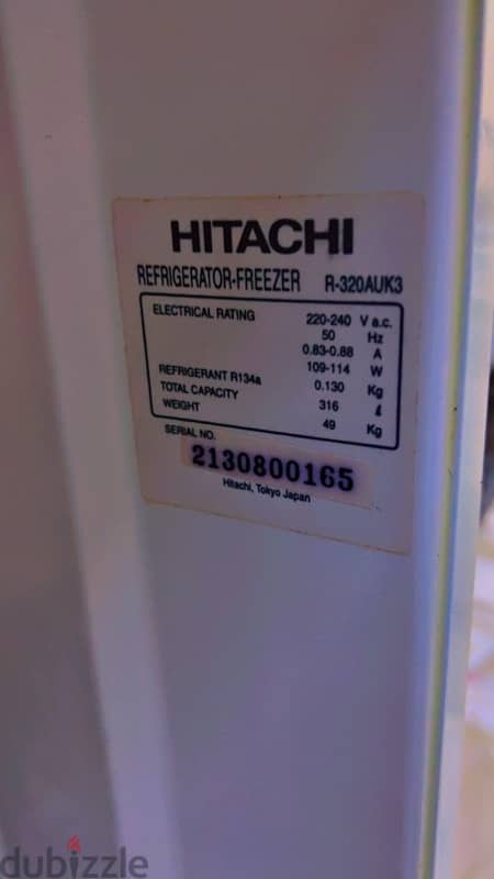 for sale refrigerator hitachi 320L 1