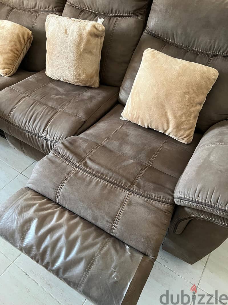 Leather Recliner Sofa Set, consisting - 3 seater + 2 seater + 1 seater 3