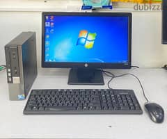 Dell USFF Mini PC Computer Set Core 2Duo 19"Monitor 320GB HDD 2GB RAM 0