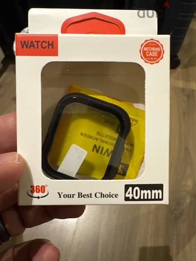 Tempered Glass+cover For Apple Watch 40mm