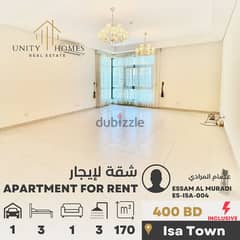 For rent semi furnished apartment in isa town(Danat Alamdina) 0