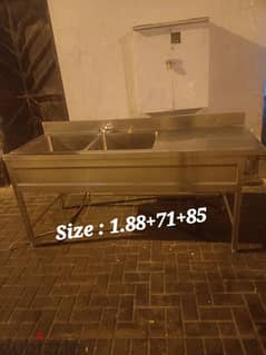 standard steel table box. cash counter. wash basin 0