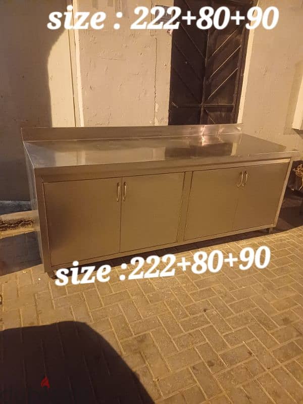 standard steel table box. cash counter. wash basin 1