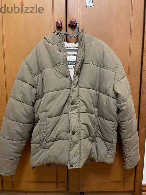 American Eagle Outfitters Men Solid Puffer Jacket 0