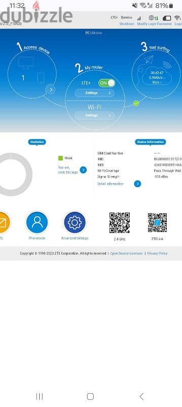 BATELCO+ZAIN 4G+ mifi ZTE brand and delivery also available 2