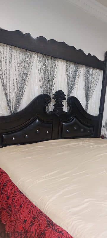 king size bed for sale with 2 side tables 1