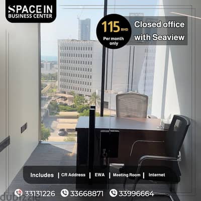 Closed Office With Commercial CR address Starting From @ 115 BD