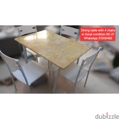 Dining table with 4 chairs and other items for sale with Delivery 0