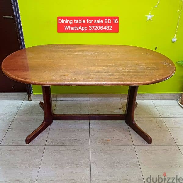 Dining table with 4 chairs and other items for sale with Delivery 12