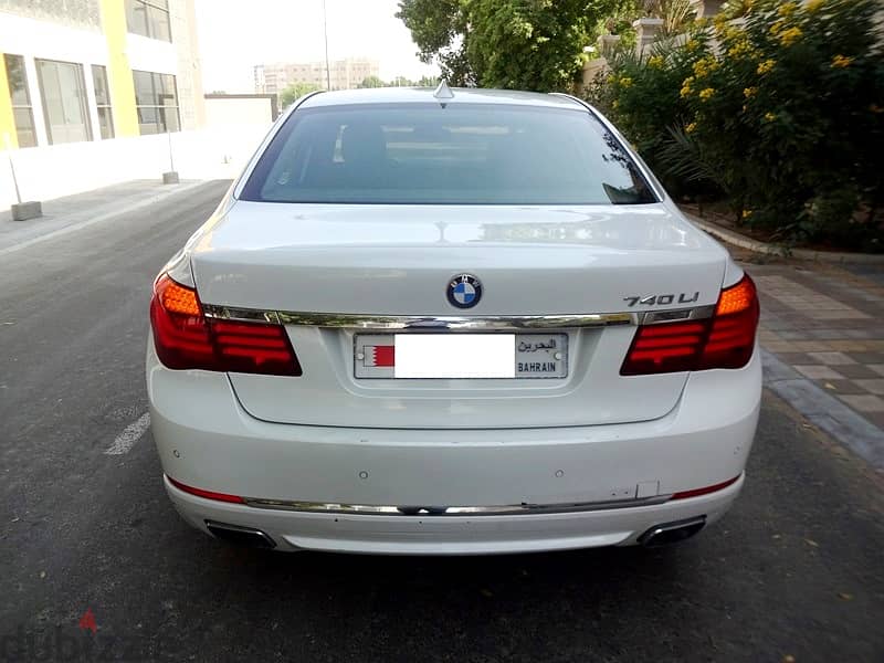 BMW 740Li 3.0 L 2013 White V6 Single User Agent Maintained Urgent Sale 1