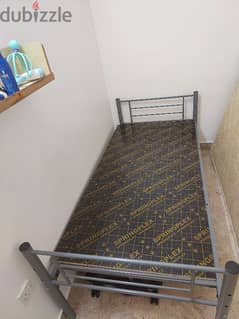 single iron cot with bed 0