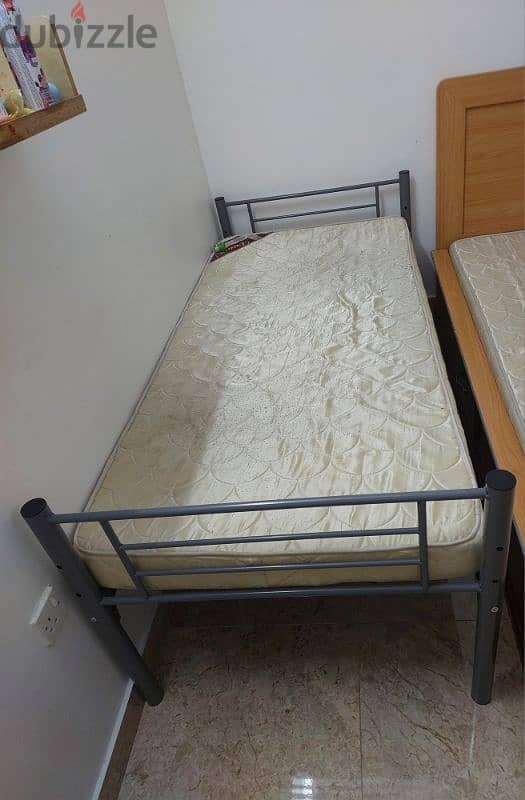 single iron cot with bed 3