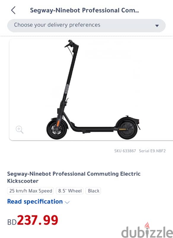 Electric Scooter Segwayninebot e25e 1