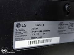 LG 27inch 240hz HDR IPS gaming monitor 0