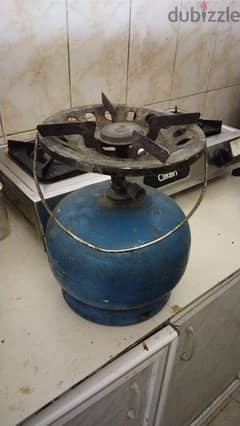 Cylinder, regulator with pipe connection, double burner, single burner 0