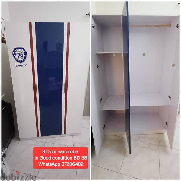 2 Door tall wardrobe and other items for sale with Delivery 9