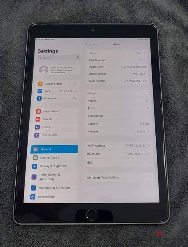 iPad 6 - 128GB - 9.7 inch - Wifi-  Not opened 2