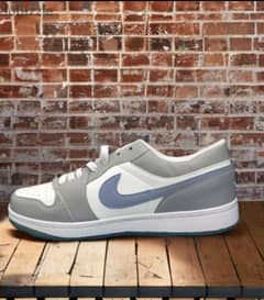 Gray & White Nike-Style Basketball design shoes 0