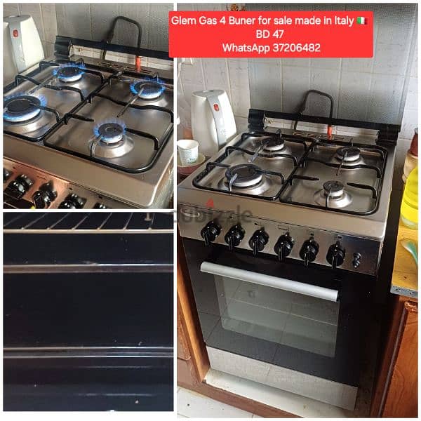 Gas cylinder cooking range and other items for sale with Delivery 1