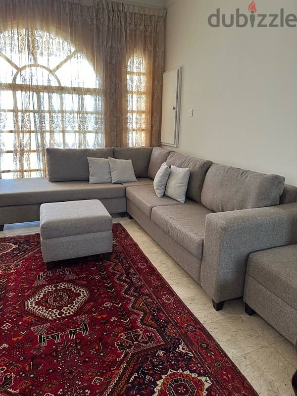 L shape sofa like new condition 0