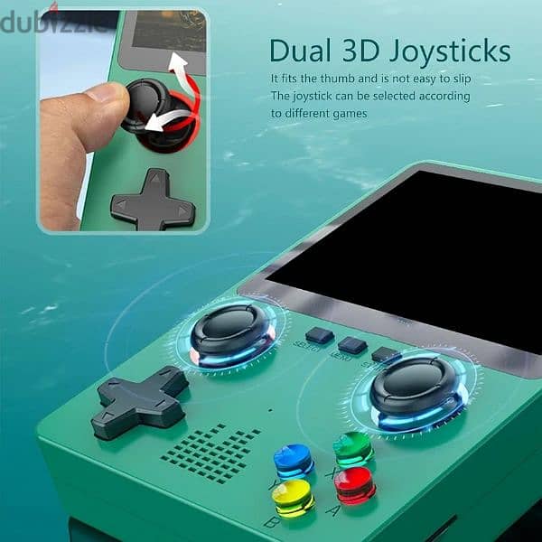 Retro Handheld Game Console, Dual 3D Joystick 3.5in IPS SC 8