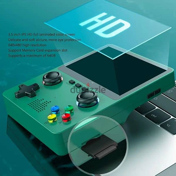 Retro Handheld Game Console, Dual 3D Joystick 3.5in IPS SC 9