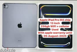 Ipad pro 13inch 256gb M4 WiFi+Cellular 0