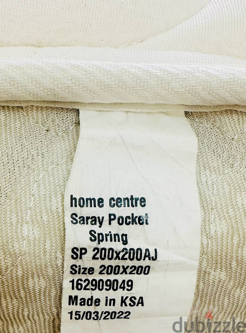 HOME CENTER Saray Pocket Spring Mattres 200x200cm 1