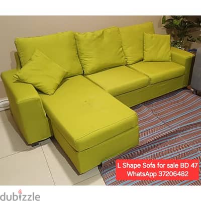 L shape sofa and other items for sale with Delivery