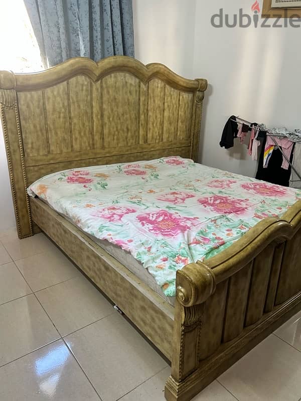 King Size Bed + Mattress 1