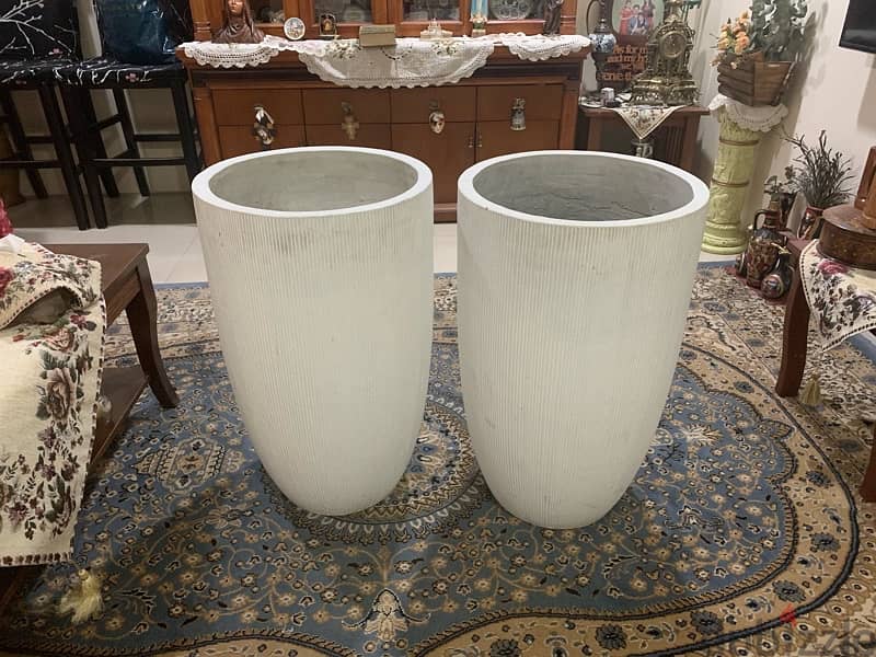 Big Cement Vase- 35Bd for both (Negotiable) 0