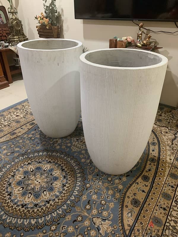 Big Cement Vase- 35Bd for both (Negotiable) 1