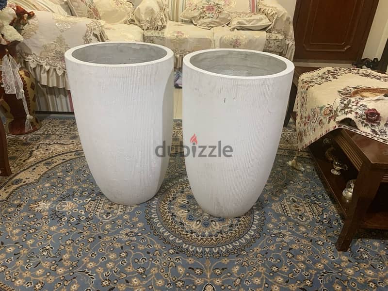 Big Cement Vase- 35Bd for both (Negotiable) 4