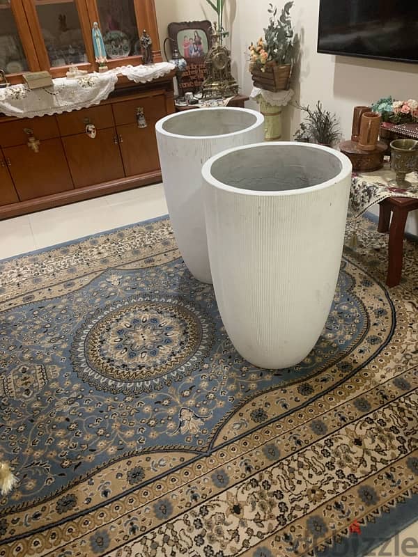 Big Cement Vase- 35Bd for both (Negotiable) 5